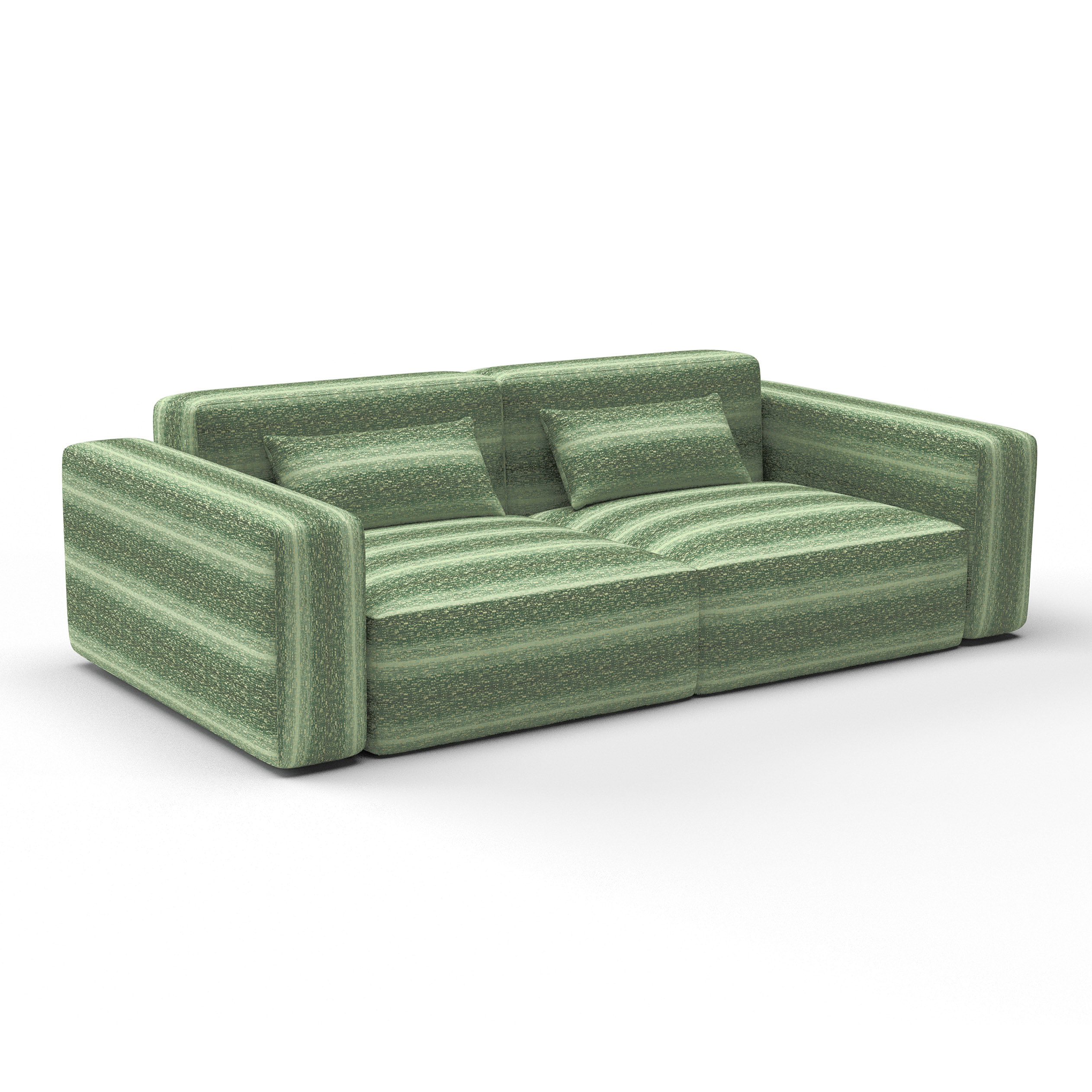 Sofa damirchik verde claro de gaston y daniela lorenzo castillo telas falso liso tapizado decoracion casa