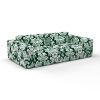 Sofa grajal verde de gaston y daniela lorenzo castillo telas damasco floral tapizado decoracion casa
