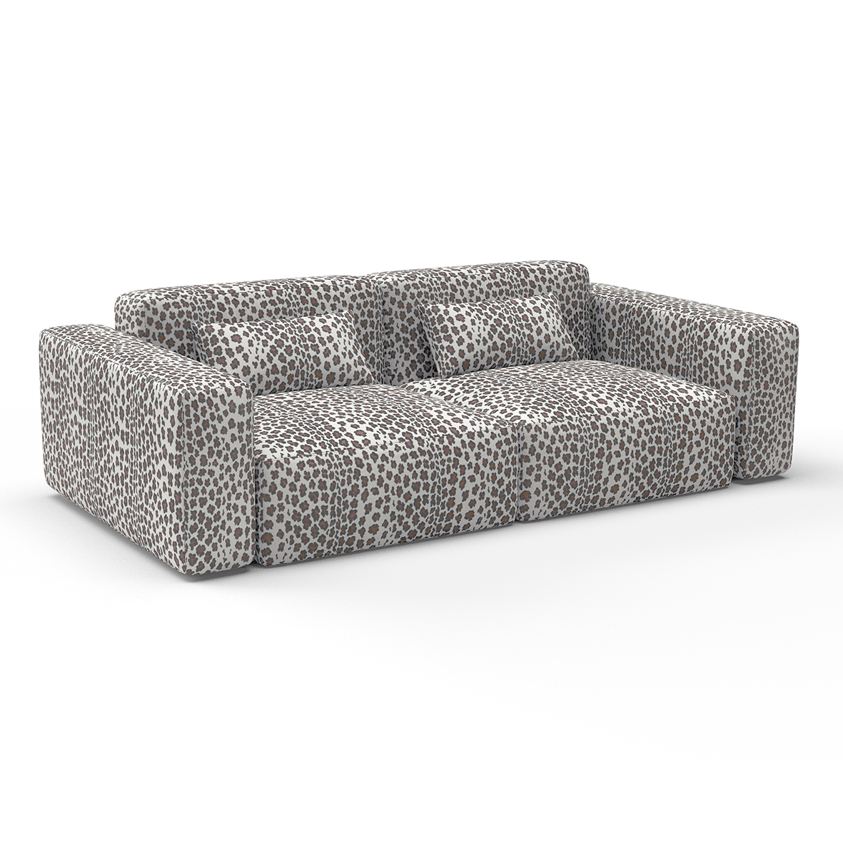 sofá leopardo marrón decoración Gastón y Daniela telas animalprint tapizado