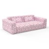 sofá olimpo rosa decoración Gastón y Daniela telas toiles tapizado