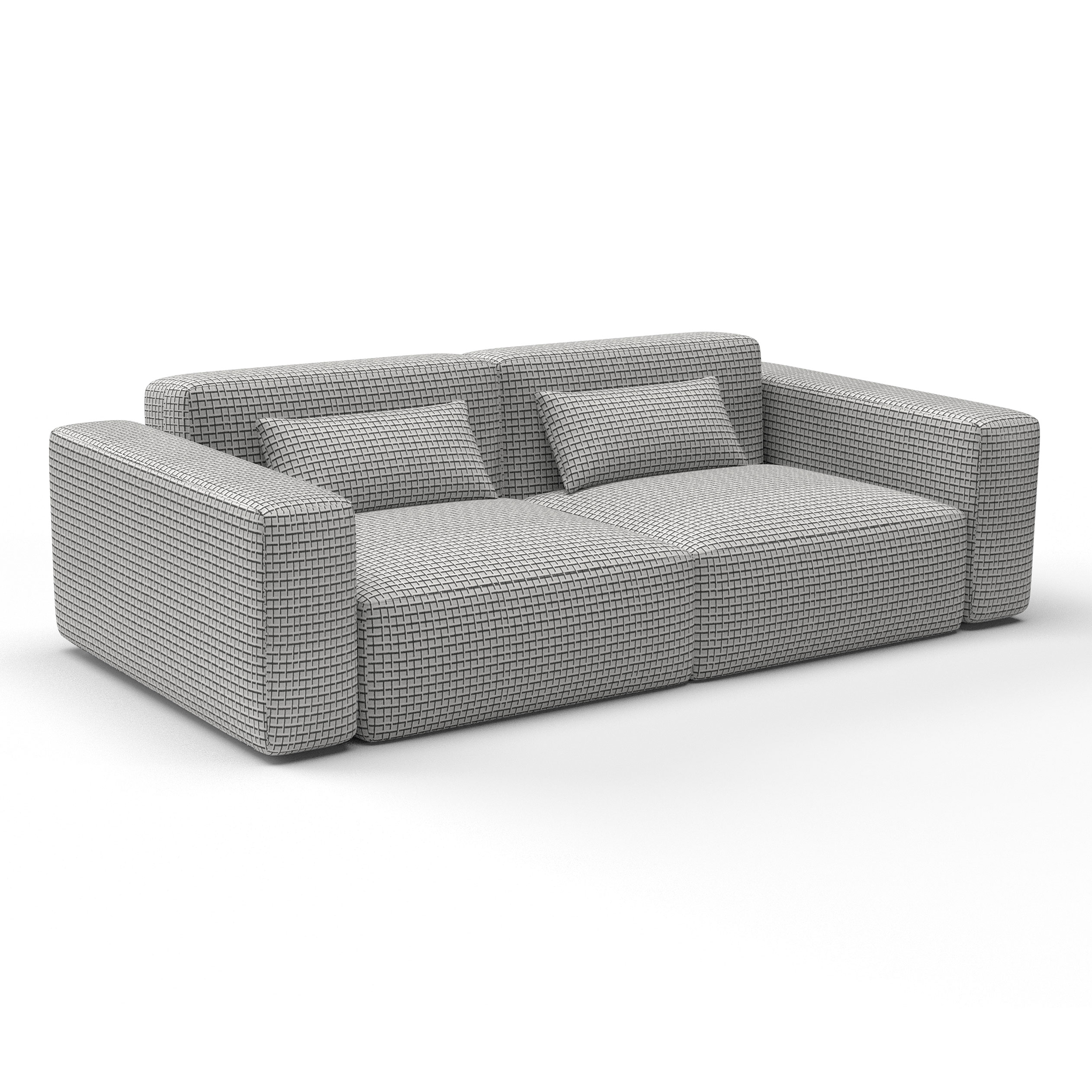 sofa rejas tostado decoracion gaston y daniela telas geometrico tapizado