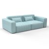 sofa secret garden azul decoracion gaston y daniela telas floral tapizado