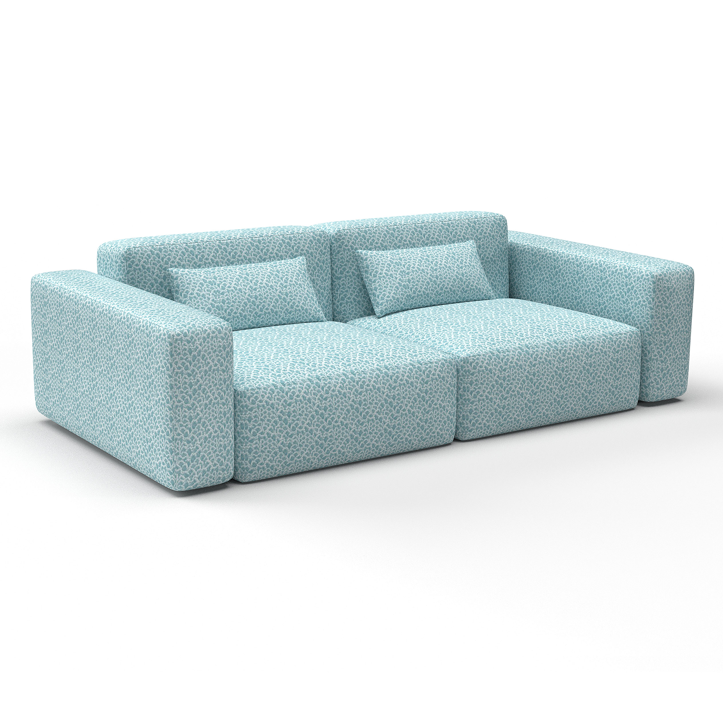 sofa secret garden azul decoracion gaston y daniela telas floral tapizado