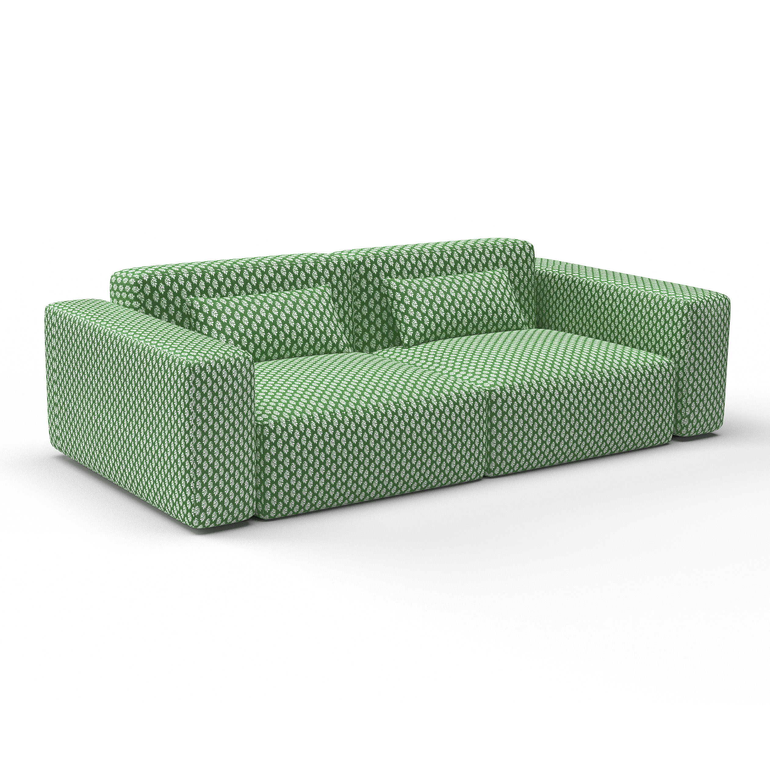 Sofa seijo verde de gaston y daniela lorenzo castillo telas paisley tapizado decoracion casa