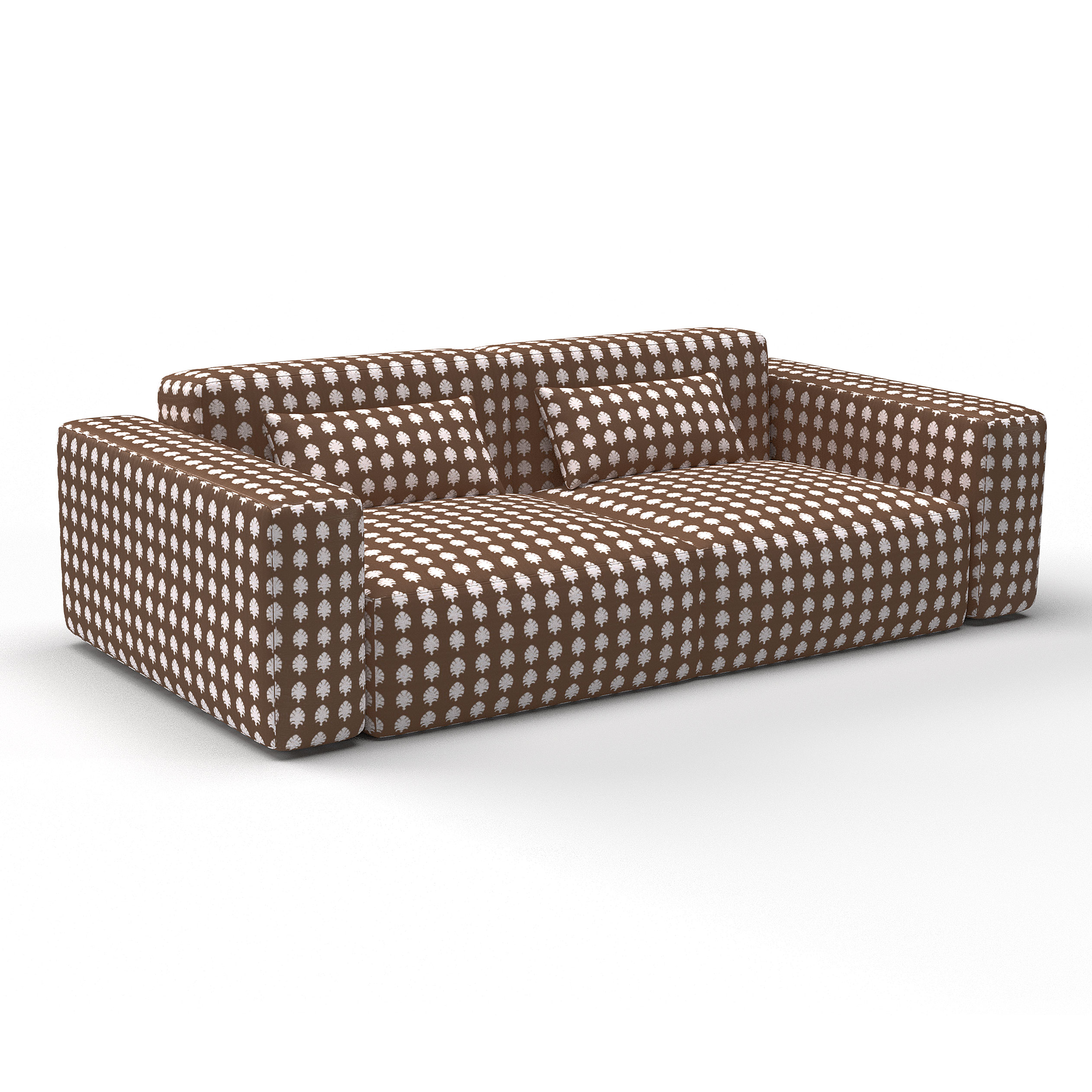 sofa stamp chocolate decoracion gaston y daniela telas paisleys tapizado