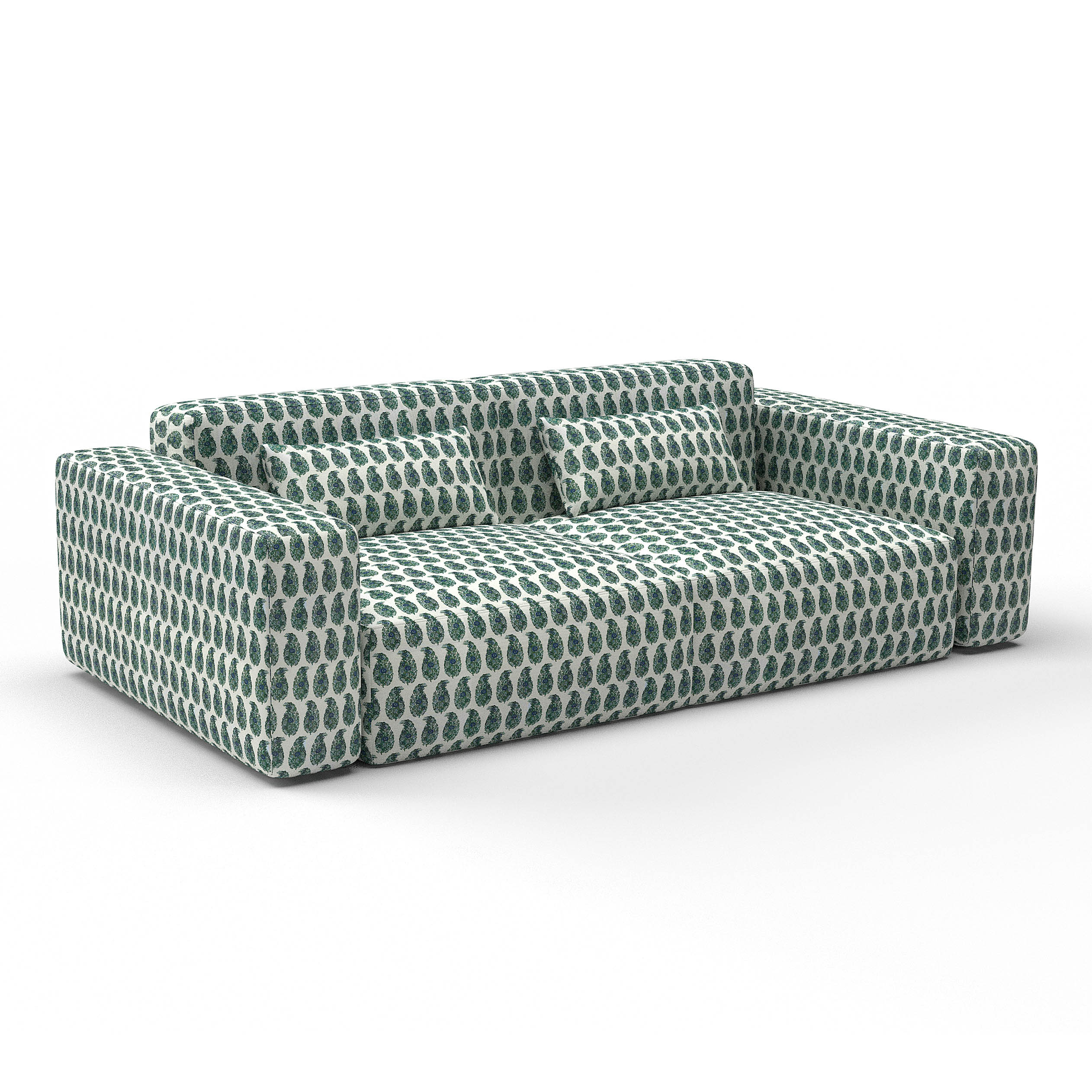 Sofa tarsila verde azul de gaston y daniela lorenzo castillo telas paisley tapizado decoracion casa
