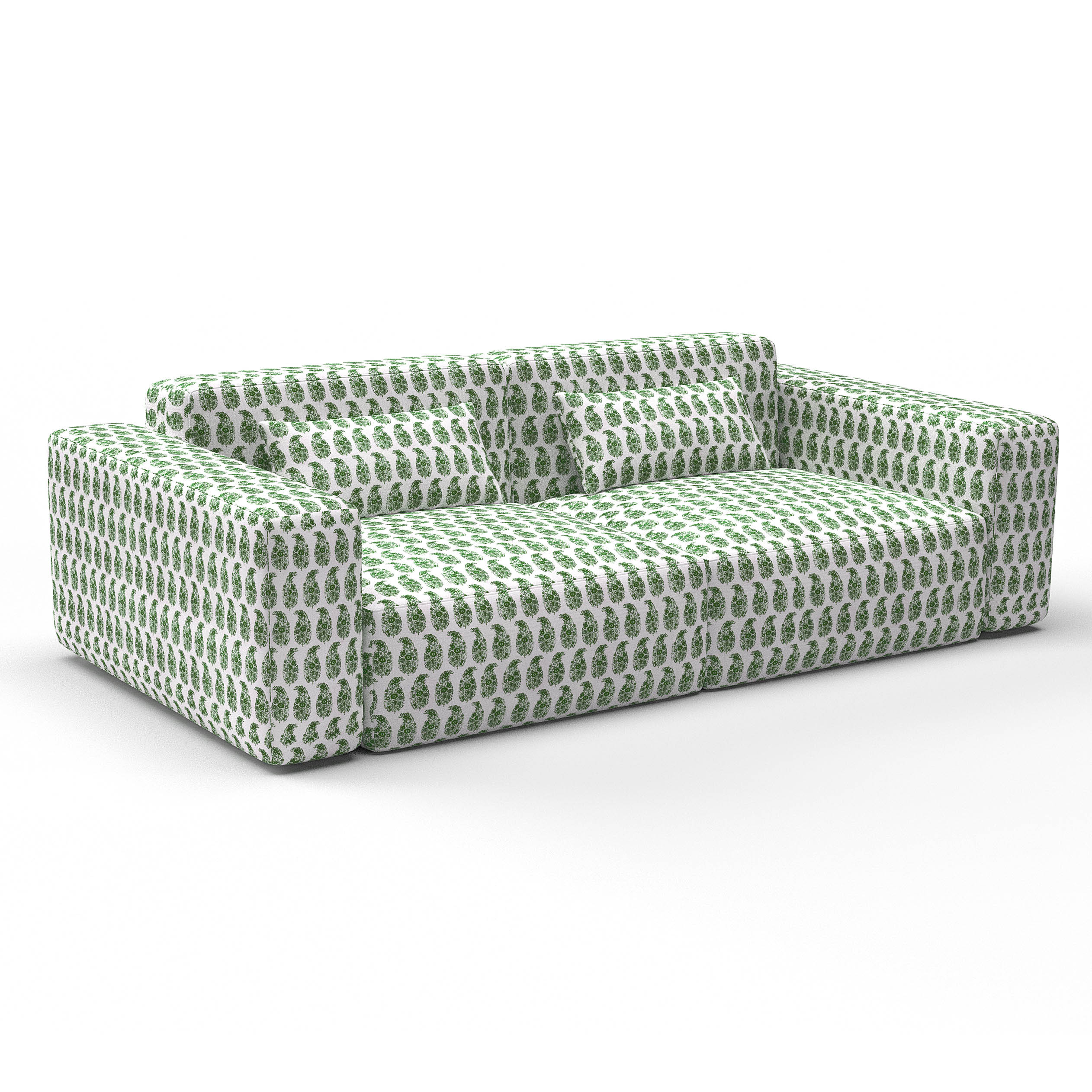 Sofa tarsila verde de gaston y daniela lorenzo castillo telas paisley tapizado decoracion casa