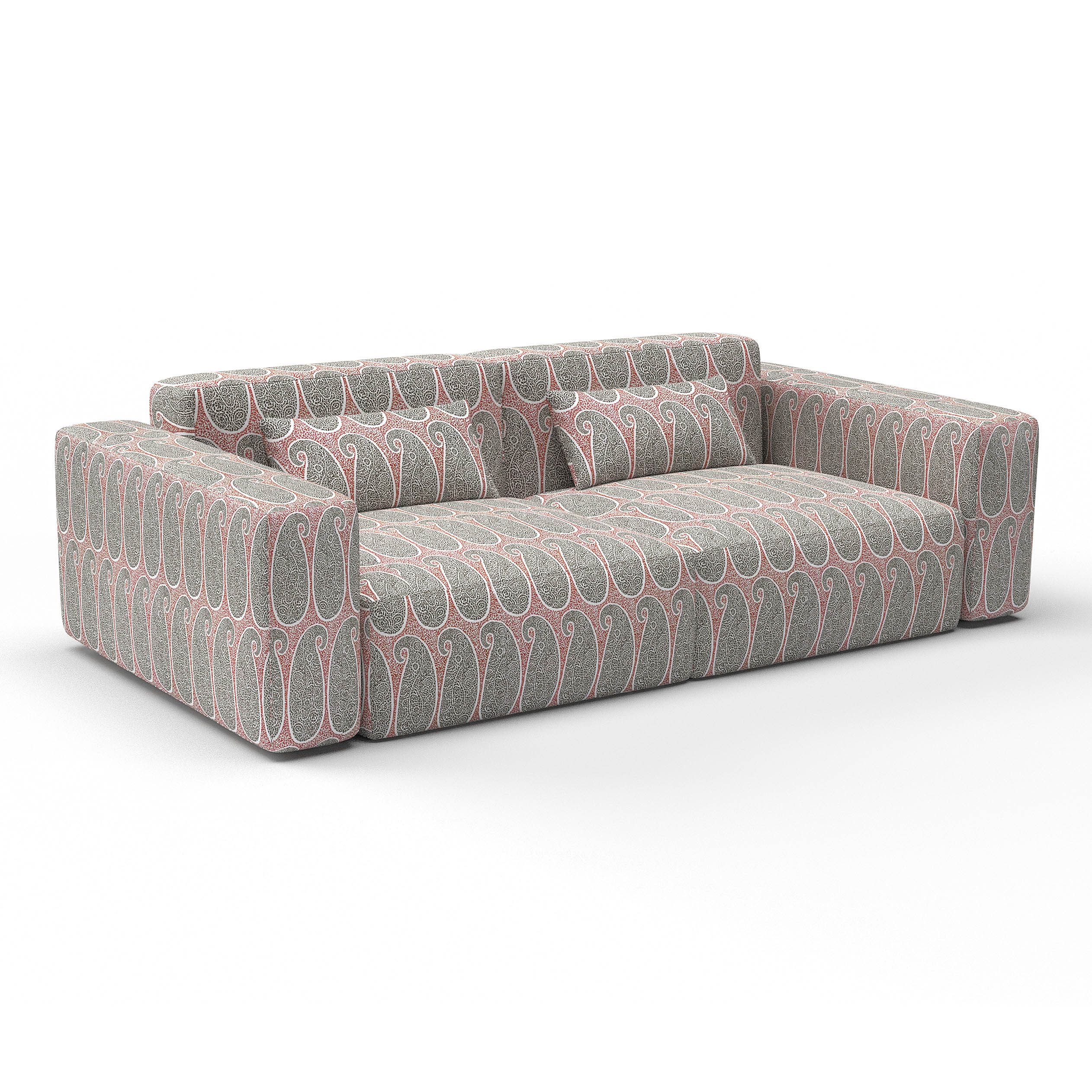 Sofa yaiza rojo de gaston y daniela lorenzo castillo telas paisley tapizado decoracion casa