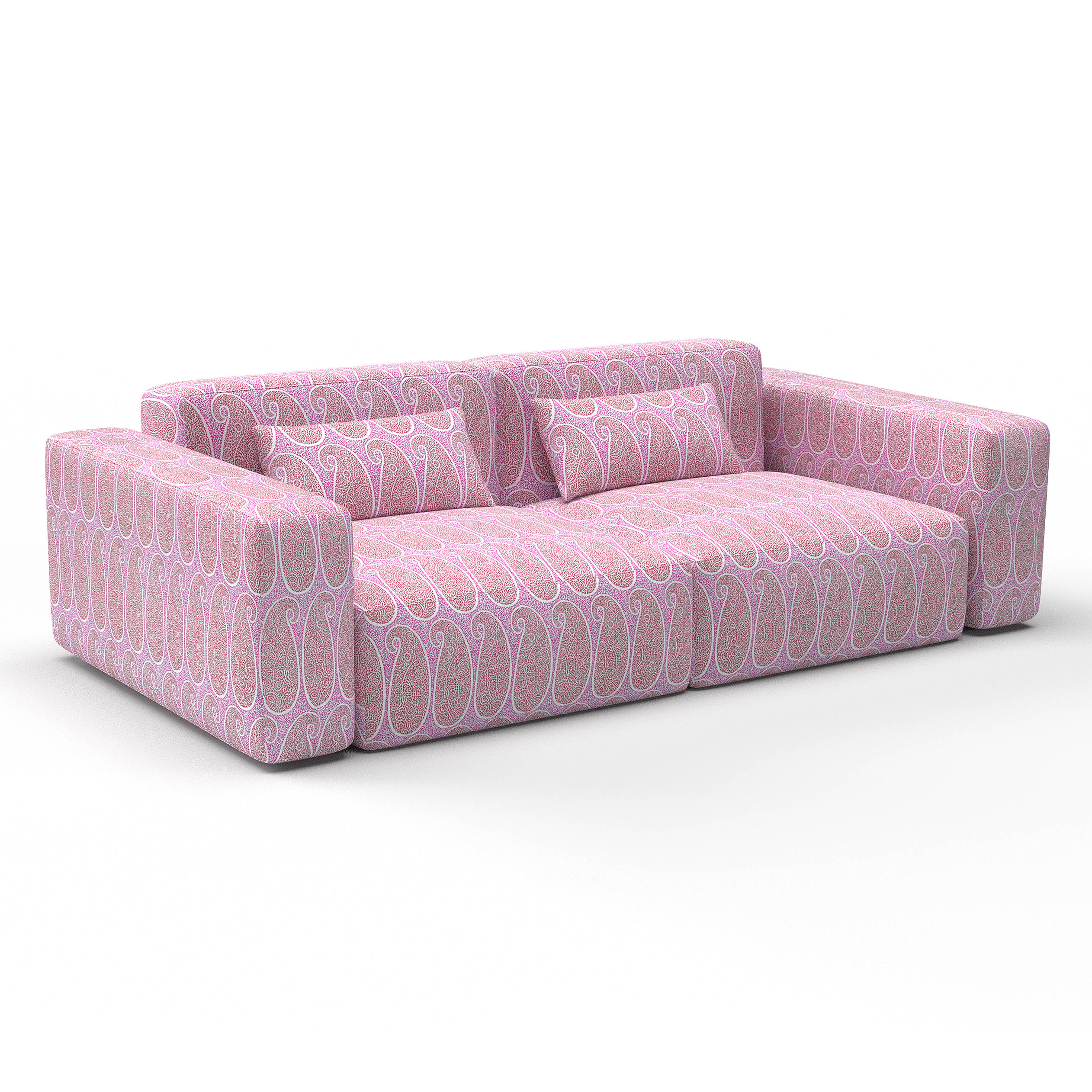 Sofa yaiza rosa de gaston y daniela lorenzo castillo telas paisley tapizado decoracion casa