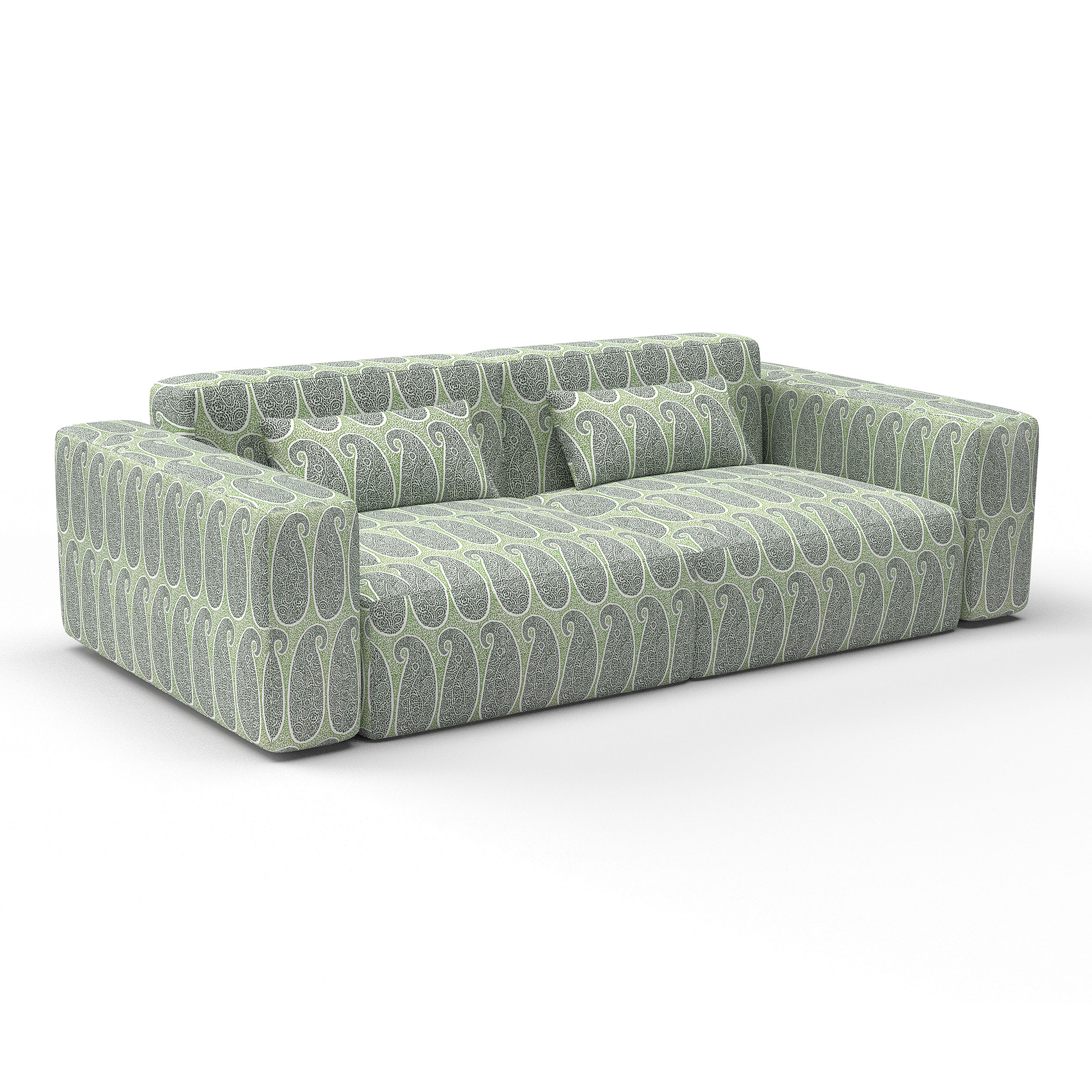 Sofa yaiza verde de gaston y daniela lorenzo castillo telas paisley tapizado decoracion casa