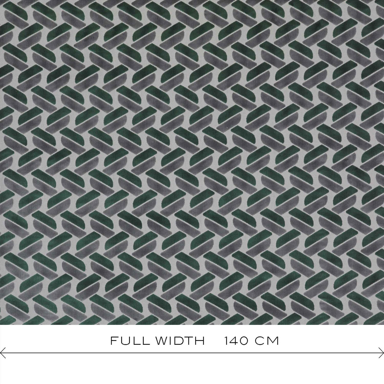 Ancho Juanin verde gris decoración Lorenzo Castillo telas geométrico tapizado