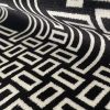 Detalle Faenza negro blanco decoración Gastón y Daniela tapicería