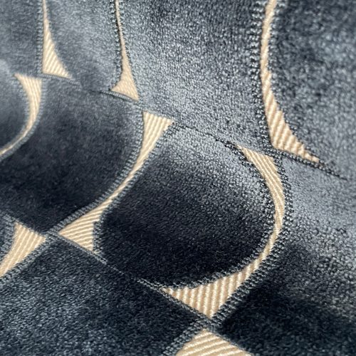 Detalle Luigi azul petróleo decoración Lorenzo Castillo tapicería