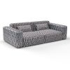 Sofa Hepburn Naranja de Gaston y Daniela tela para tapizar diseño geometrico decoracion casa