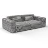 Sofa Hepburn Verde de Gaston y Daniela tela para tapizar diseño geometrico decoracion casa