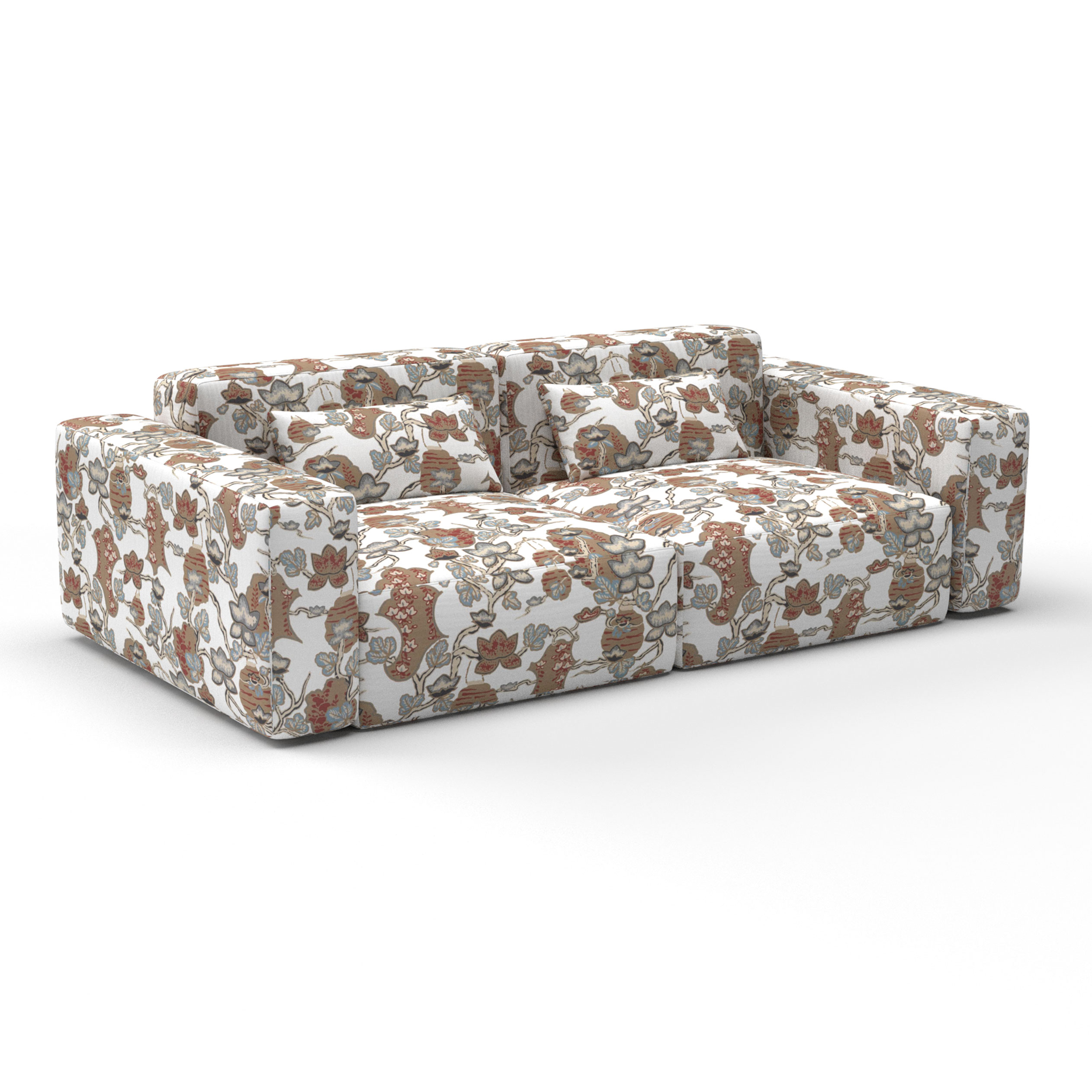Sofá María multi decoración Lorenzo Castillo telas floral oriental tapizado