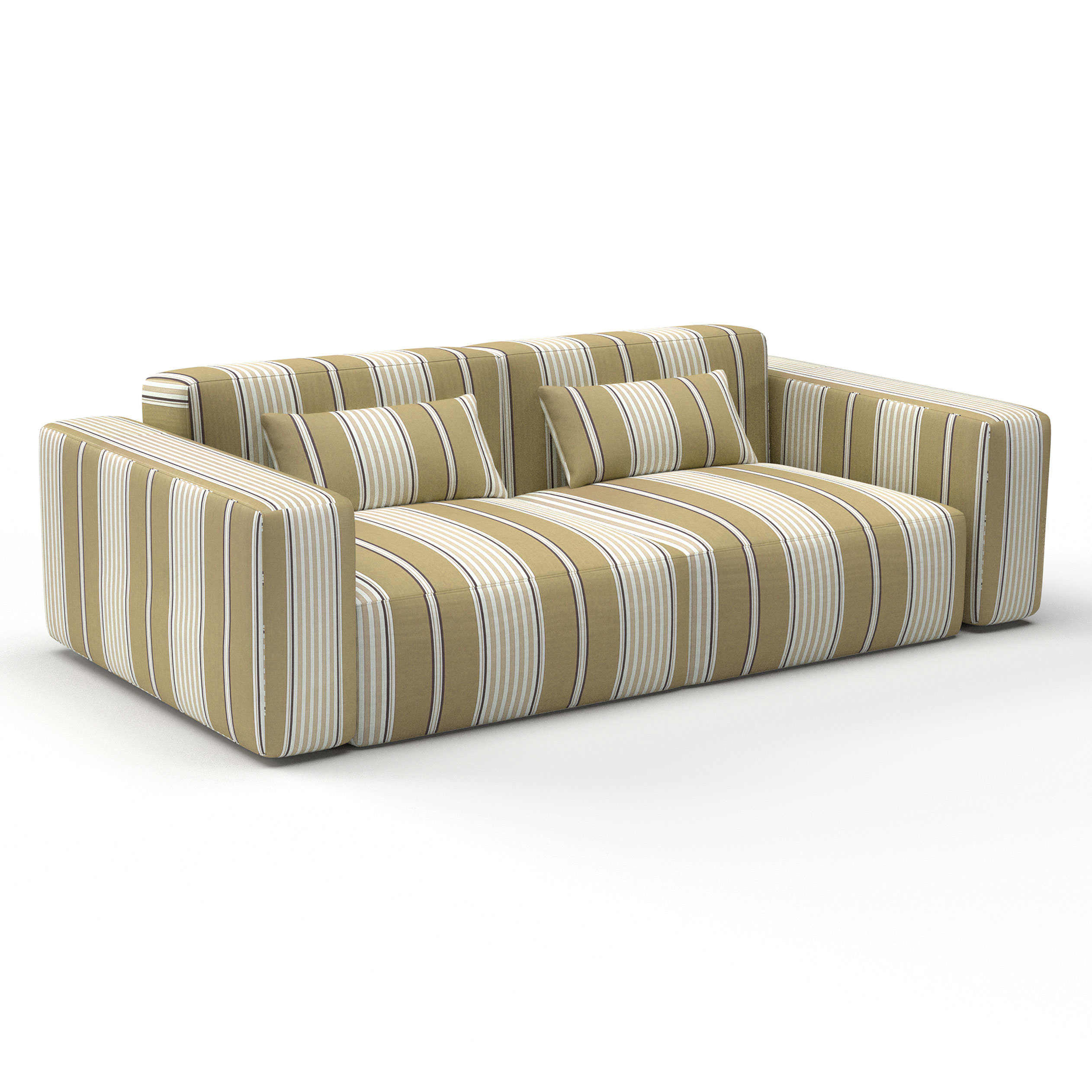 Sofa Nassau Topo decoración Gastón y Daniela telas rayas tapizado