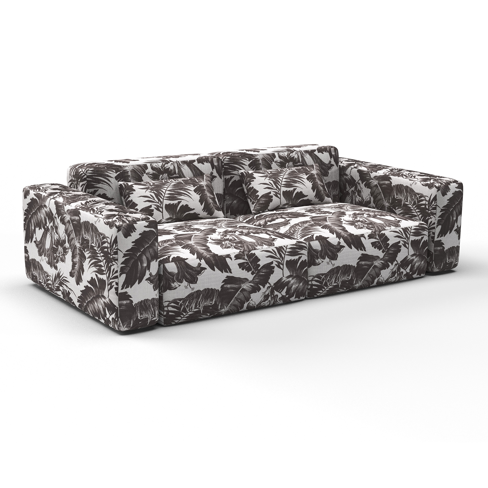 Sofa Plantation negro gaston y daniela tela diseño botanico tapizado decoracion casa