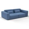 Sofá Sella azul decoración Lorenzo Castillo telas damasco tapizado