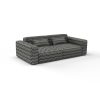 Sofa Tela Algendar Marron gris de Gaston y Daniela. Coleccion de Lorenzo Castillo. Diseño geometrico para tapiceria. Decoracion de interiores