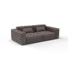 Sofa Tela Algendar Negro Teja de Gaston y Daniela. Coleccion de Lorenzo Castillo. Diseño geometrico para tapiceria. Decoracion de interiores