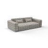 Sofa tela Galdana beige de Gaston y Daniela. Coleccion de Lorenzo Castillo. Diseño geometrico para tapiceria. Decoracion de interiores.