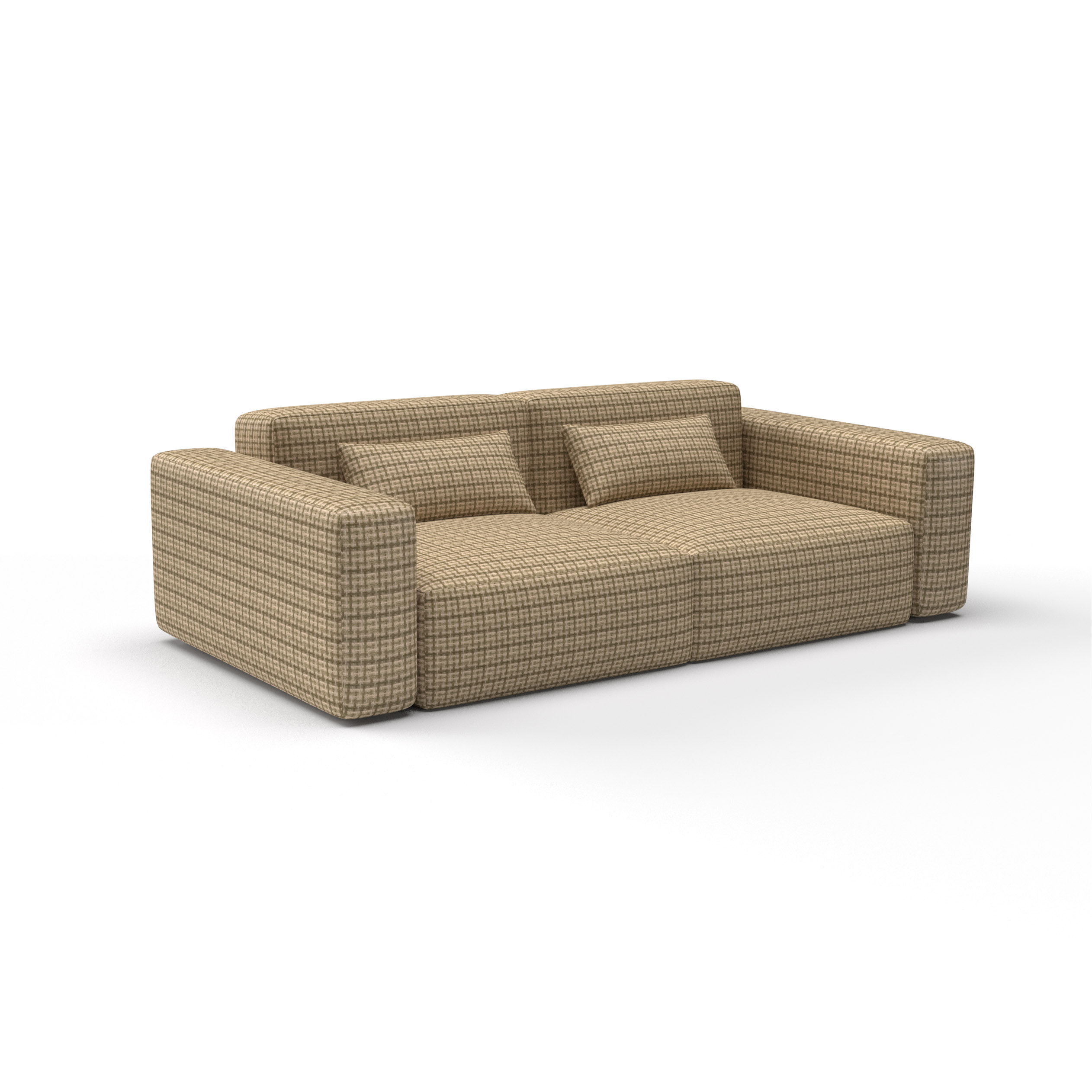 Sofa tela Mesquida beige de Gaston y Daniela. Coleccion de Lorenzo Castillo. Chenilla con diseño falso liso para tapiceria y cortinas en color crudo. Decoracion de interiores