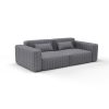 Sofa tela Mesquida gris de Gaston y Daniela. Coleccion de Lorenzo Castillo. Chenilla con diseño falso liso para tapiceria y cortinas. Decoracion de interiores