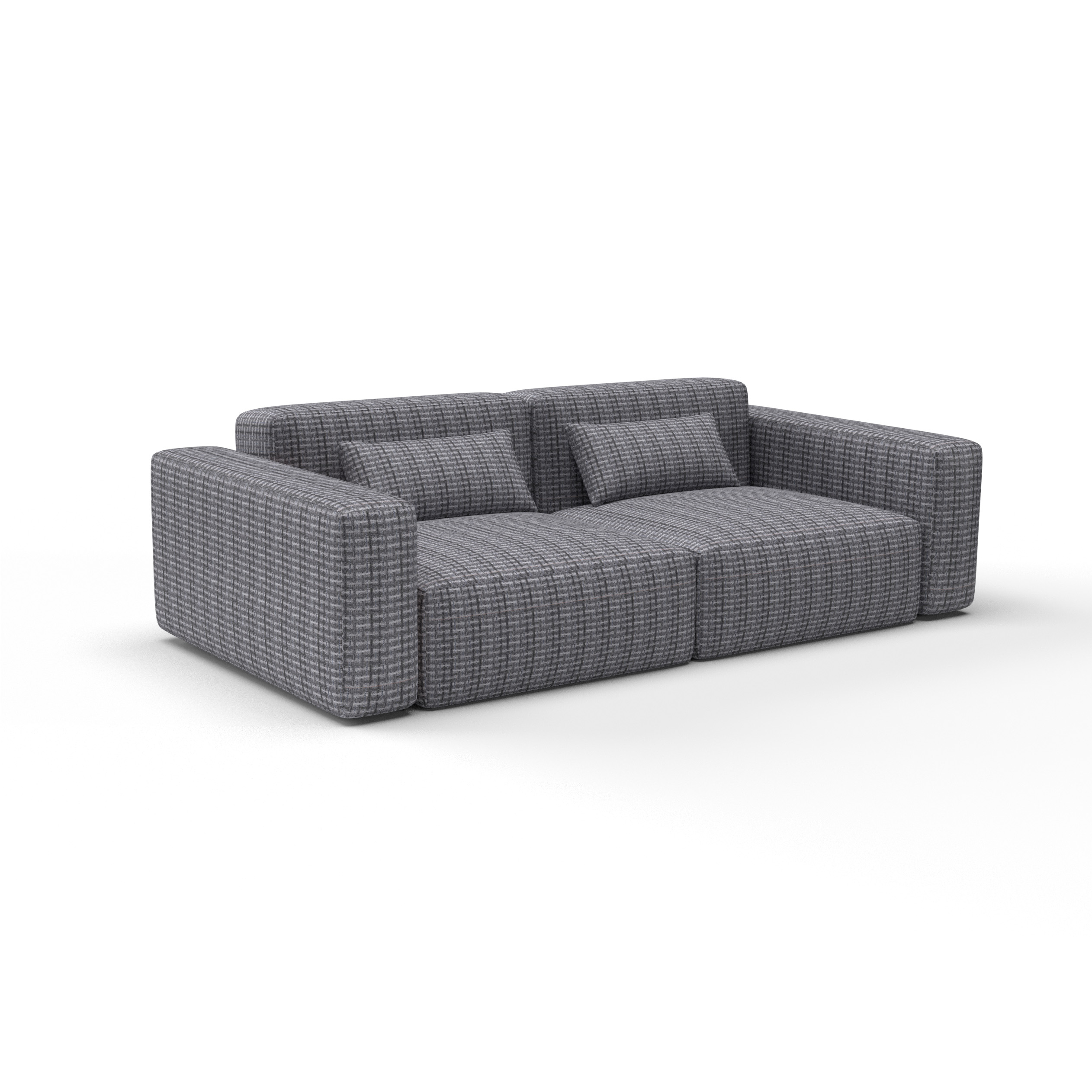 Sofa tela Mesquida gris de Gaston y Daniela. Coleccion de Lorenzo Castillo. Chenilla con diseño falso liso para tapiceria y cortinas. Decoracion de interiores
