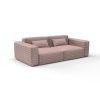 Sofa tela Mesquida rosa de Gaston y Daniela. Coleccion de Lorenzo Castillo. Chenilla con diseño falso liso para tapiceria y cortinas. Decoracion de interiores