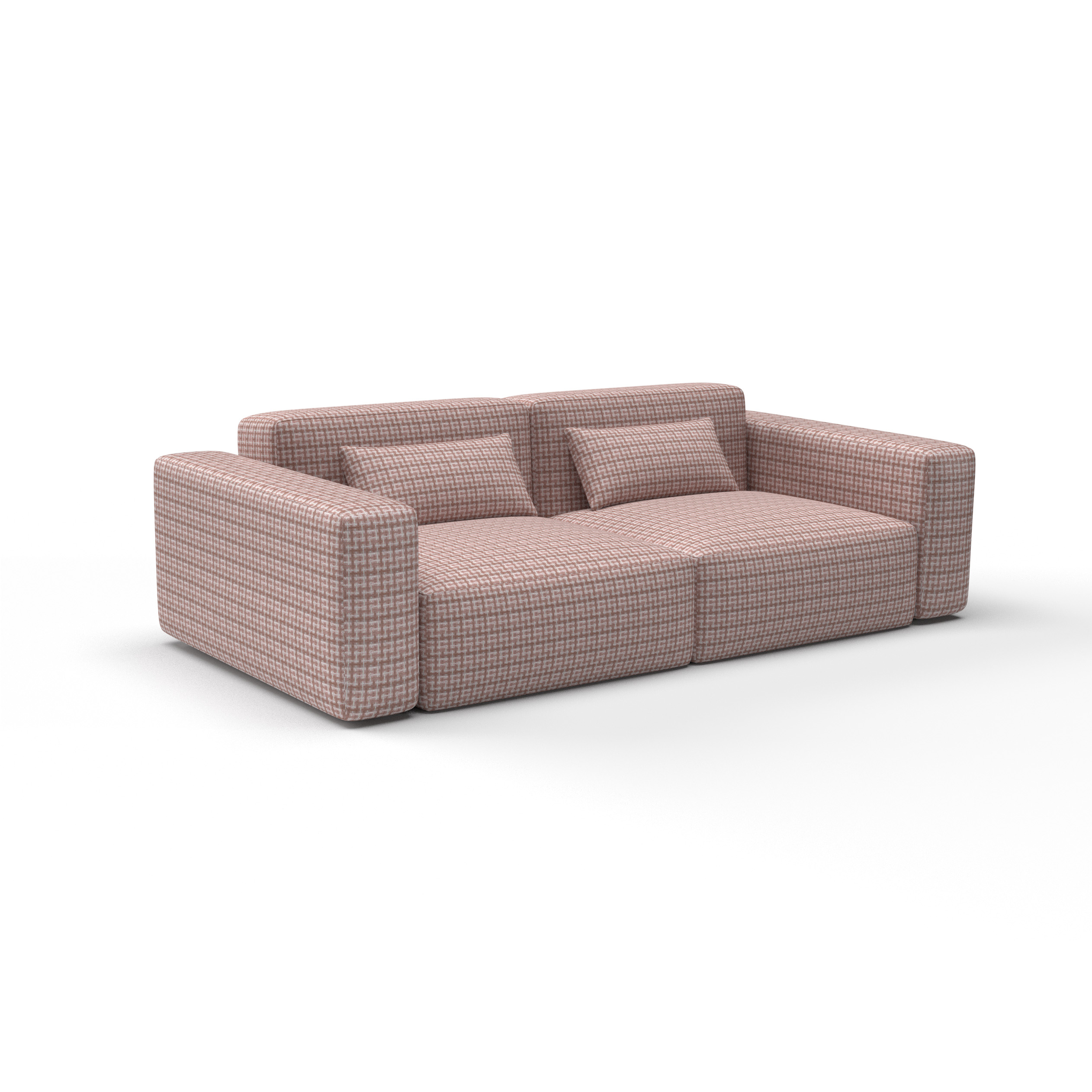 Sofa tela Mesquida rosa de Gaston y Daniela. Coleccion de Lorenzo Castillo. Chenilla con diseño falso liso para tapiceria y cortinas. Decoracion de interiores