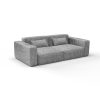 Sofa tela Mitjana blanco negro de Gaston y Daniela. Coleccion Lorenzo Castillo. Tapiceria con dibujo de rayas. Decoracion de interiores