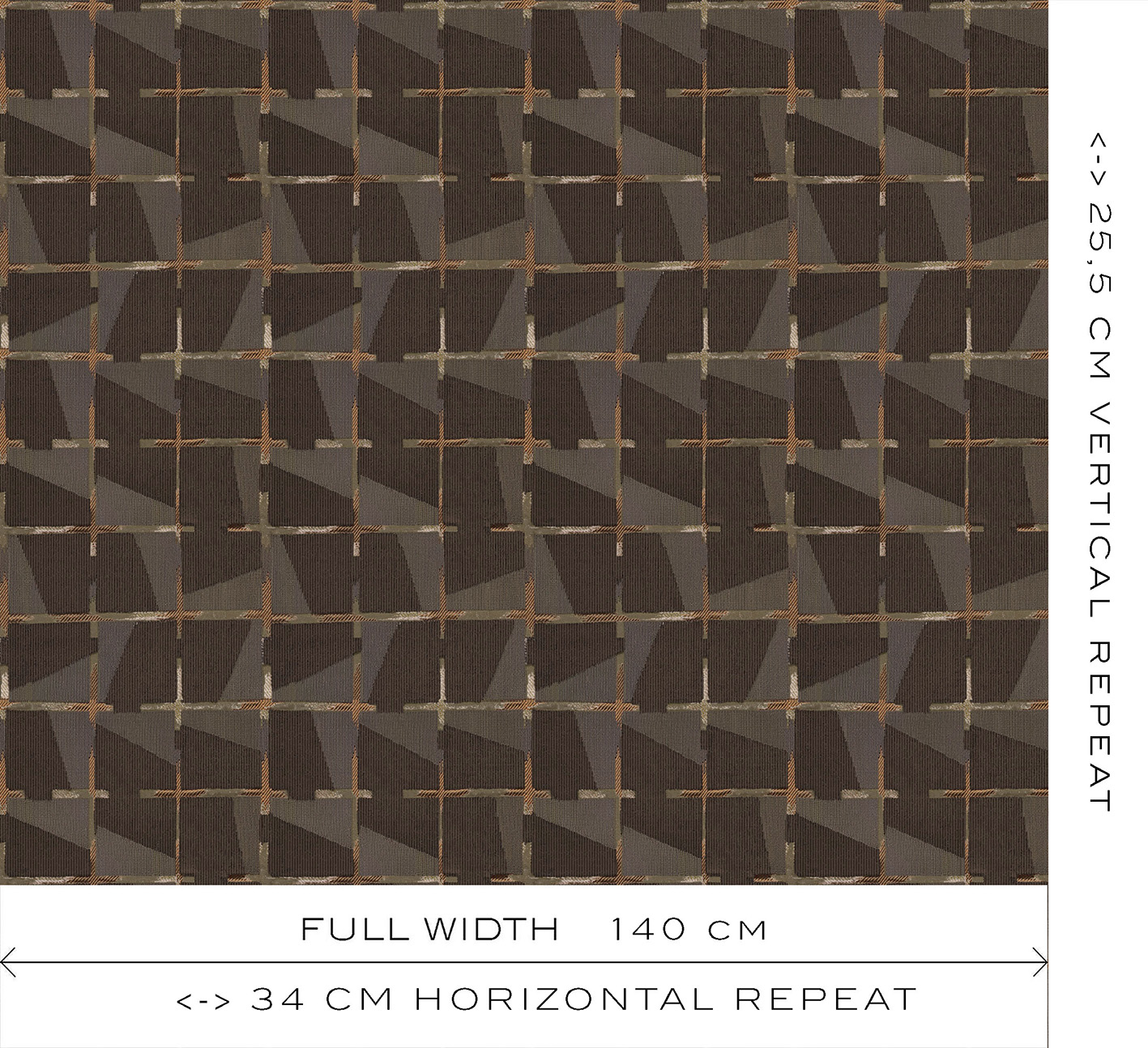 LCT-1166-004 Tela Reyezuelo Tabaco de Gaston y Daniela. Coleccion de Lorenzo Castillo. Terciopelo con diseño geometrico de algodon para tapiceria. Decoracion de interiores ancho