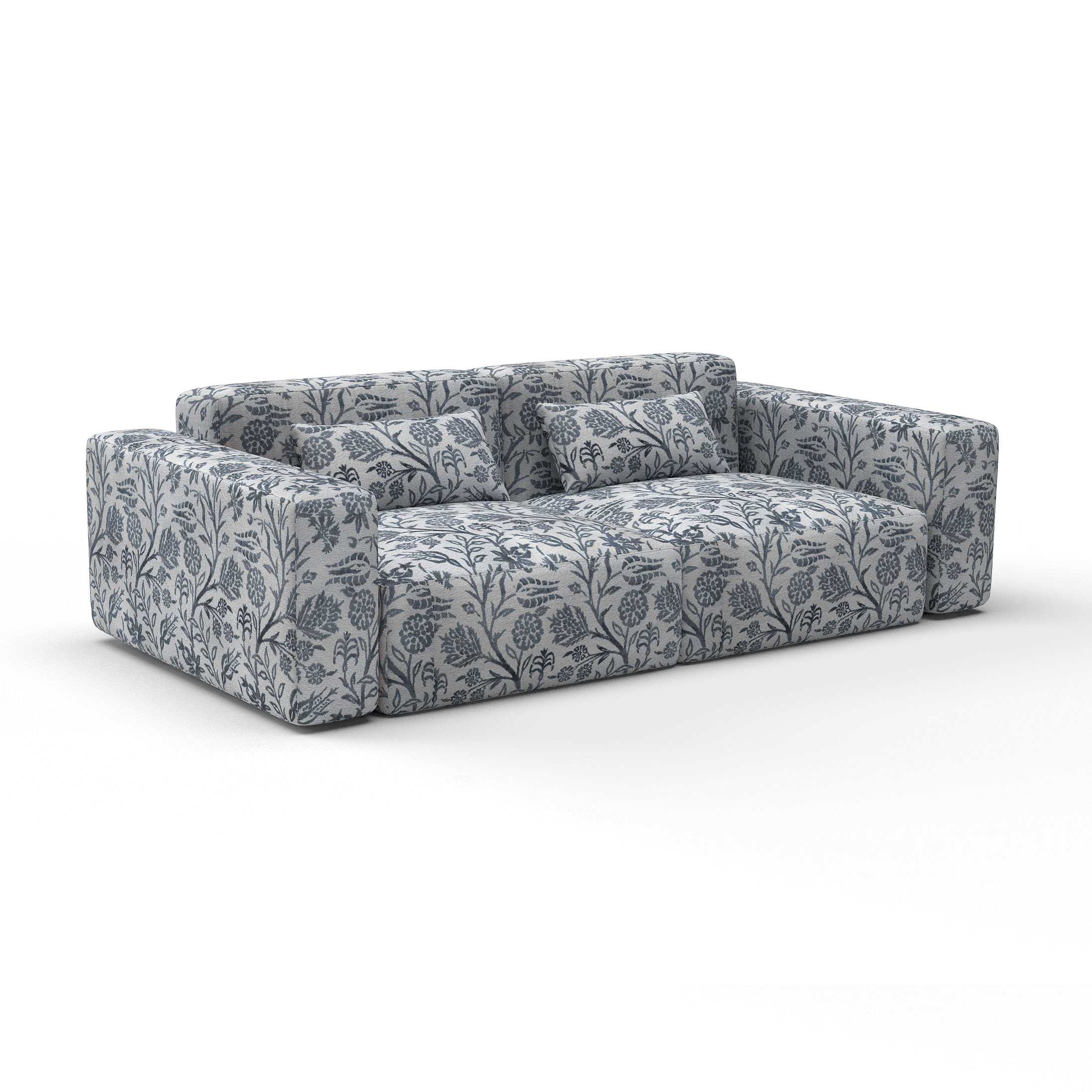 Sofa tela tabarca azul coleccion lorenzo castillo gastón y daniela flores decoracion tapizado
