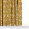 Cortina Tela Aladierno amarillo de Gaston y Daniela. Coleccion Lorenzo Castillo. Estampado pajaros para cortinas. Decoracion de interiores