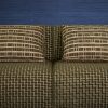 Sofa tela mesquida verde lorenzo castillo gaston y daniela geometrico almohadones galdana decoracion