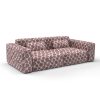 GDT-5804-001 tela dolores rojo gaston y daniela floral bordado lino cortinas decoracion casa sofa