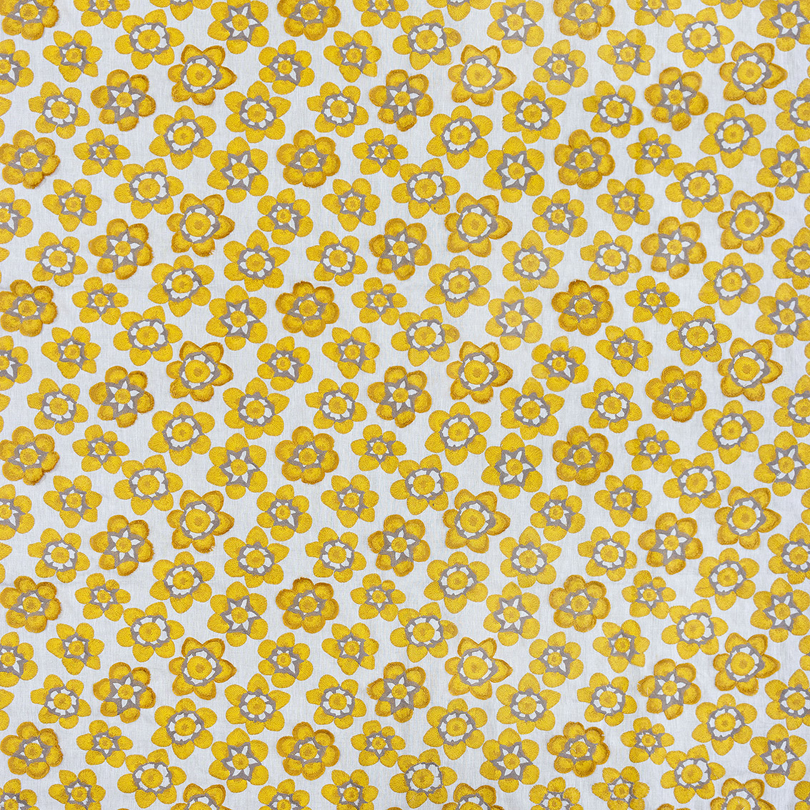 GDT-5804-003 tela dolores ocre amarillo gaston y daniela floral bordado lino cortinas decoracion casa