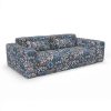 GDT-5814-001 tela lola marino gaston y daniela azul tapiceria floral botanico algodon tapiceria decoracion casa sofa