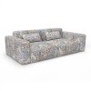 GDT-5814-002 tela lola blanco gaston y daniela azul tapiceria floral botanico algodon tapiceria decoracion casa sofa