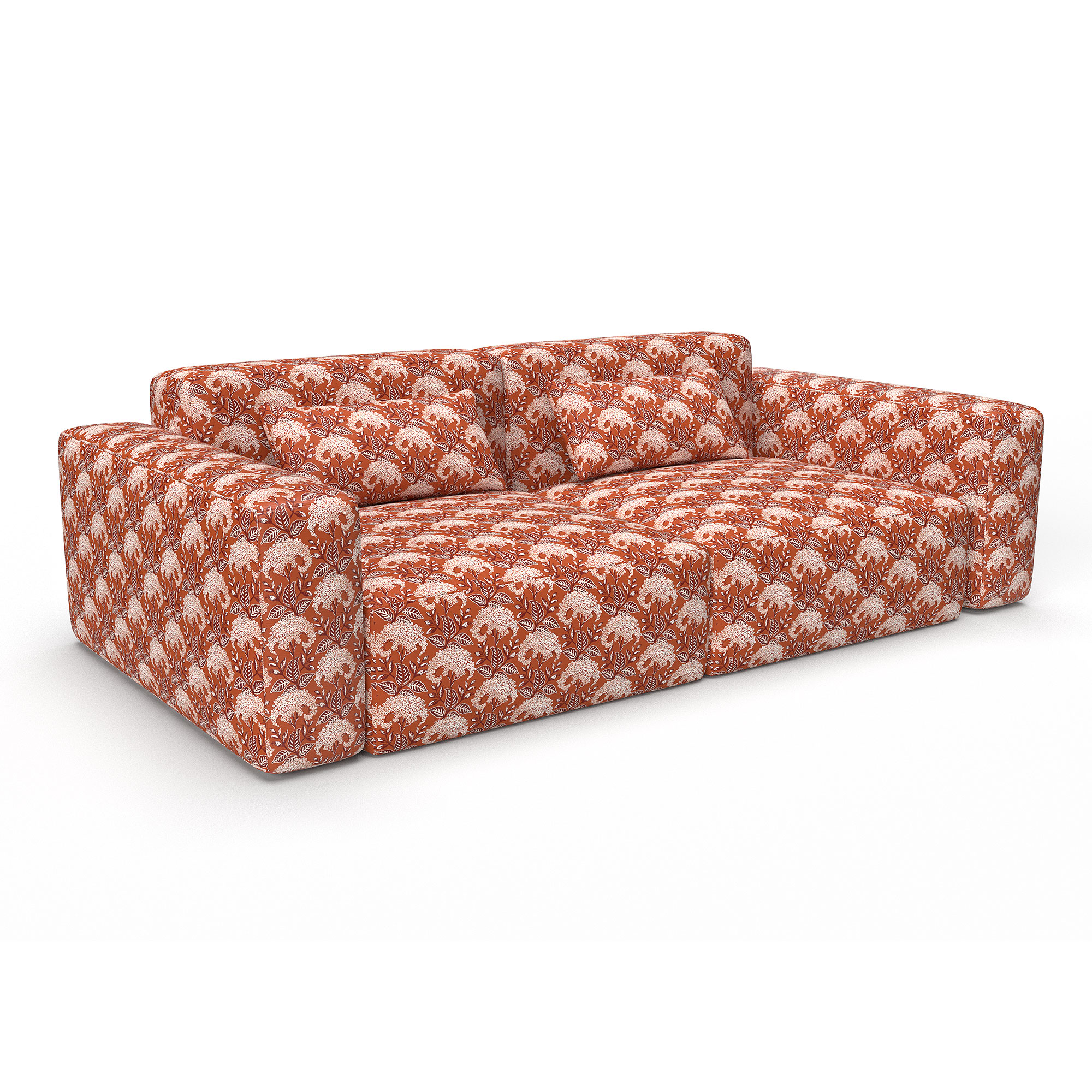 GDT-5816-002 tela amelia teja gaston y daniela floral botanico estampado lino cortinas decoracion casa sofa