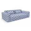 GDT-5816-005 tela amelia azul rojo gaston y daniela floral botanico estampado lino cortinas decoracion casa sofa
