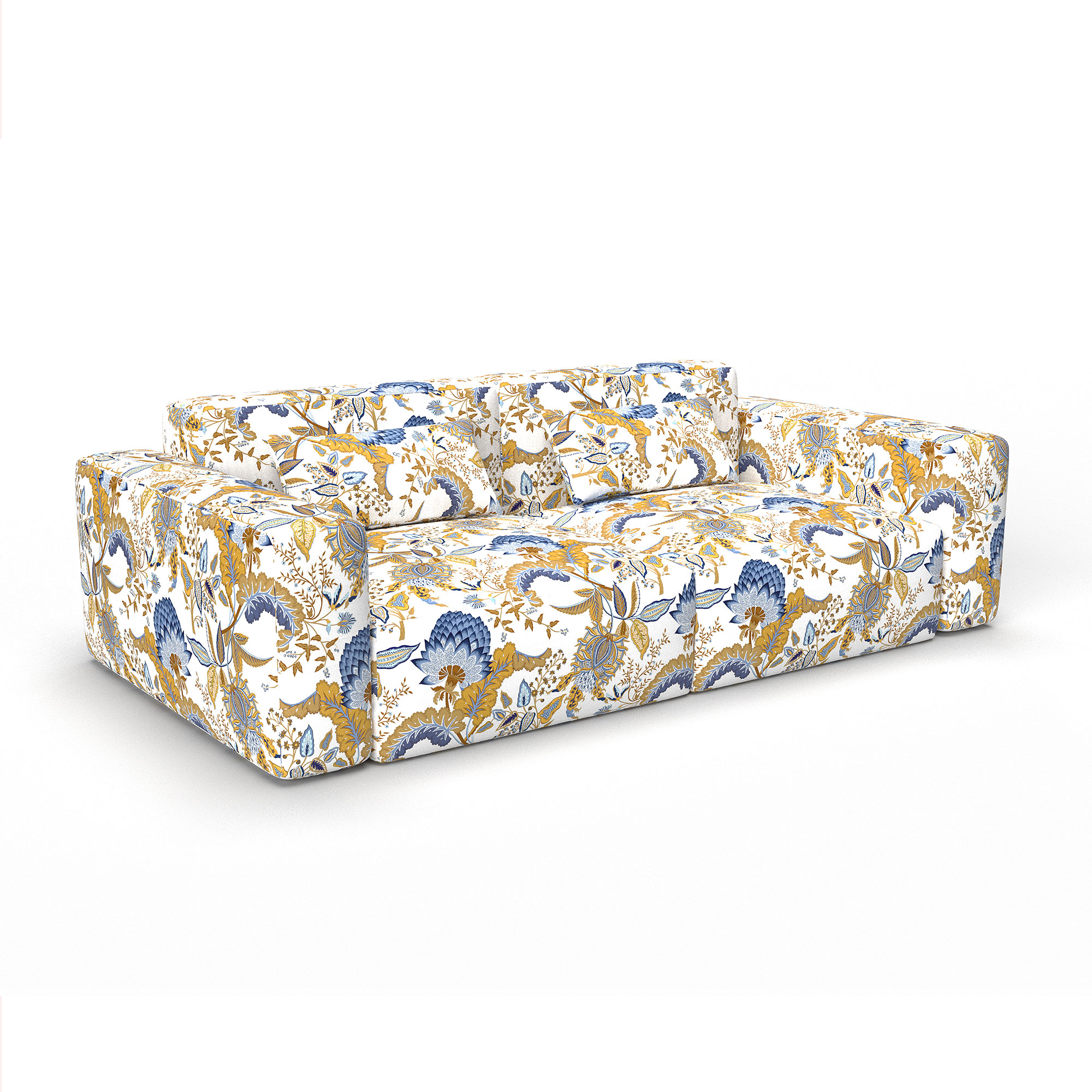 GDT-5826-003 tela paraiso oro gaston y daniela estampado floral botanico algodon cortinas decoracion casa sofa