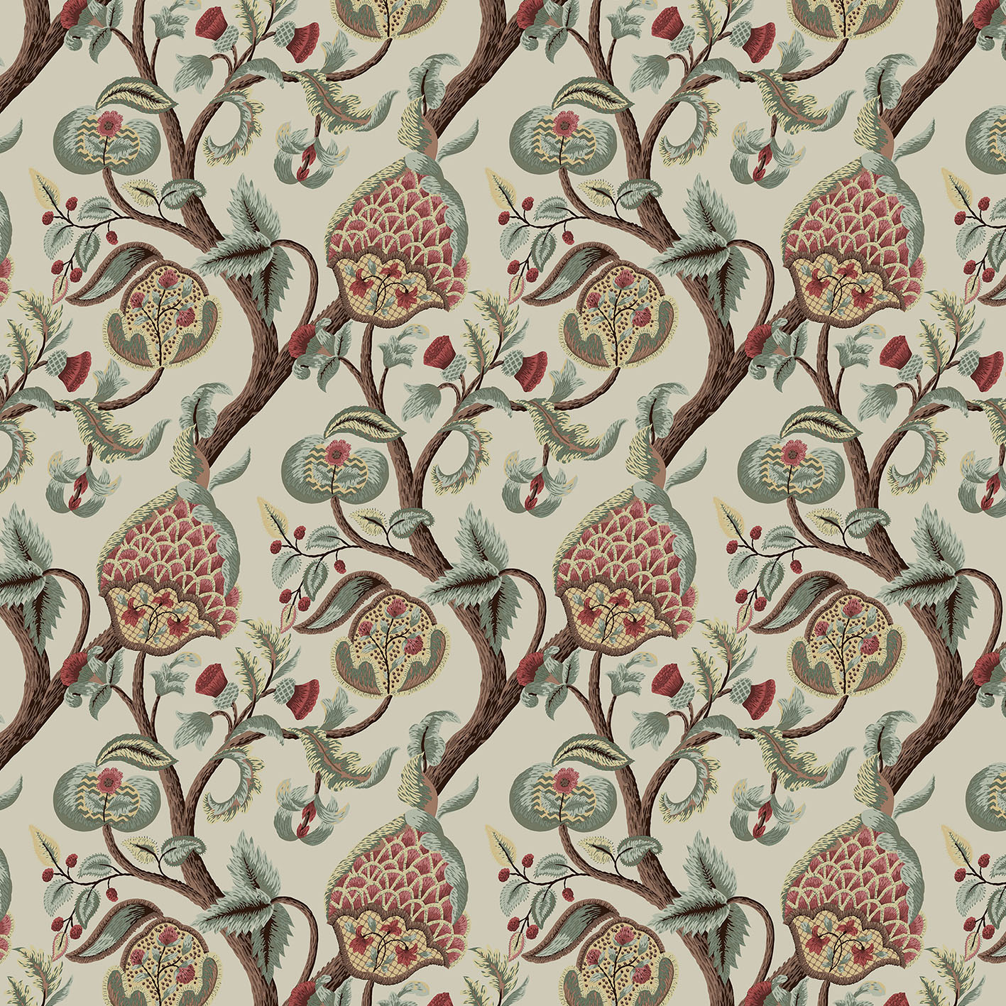 GDT-5827-001 Tela Longford gaston y daniela fondo lino botanico algodon estampado tapiceria cortinas decoracion