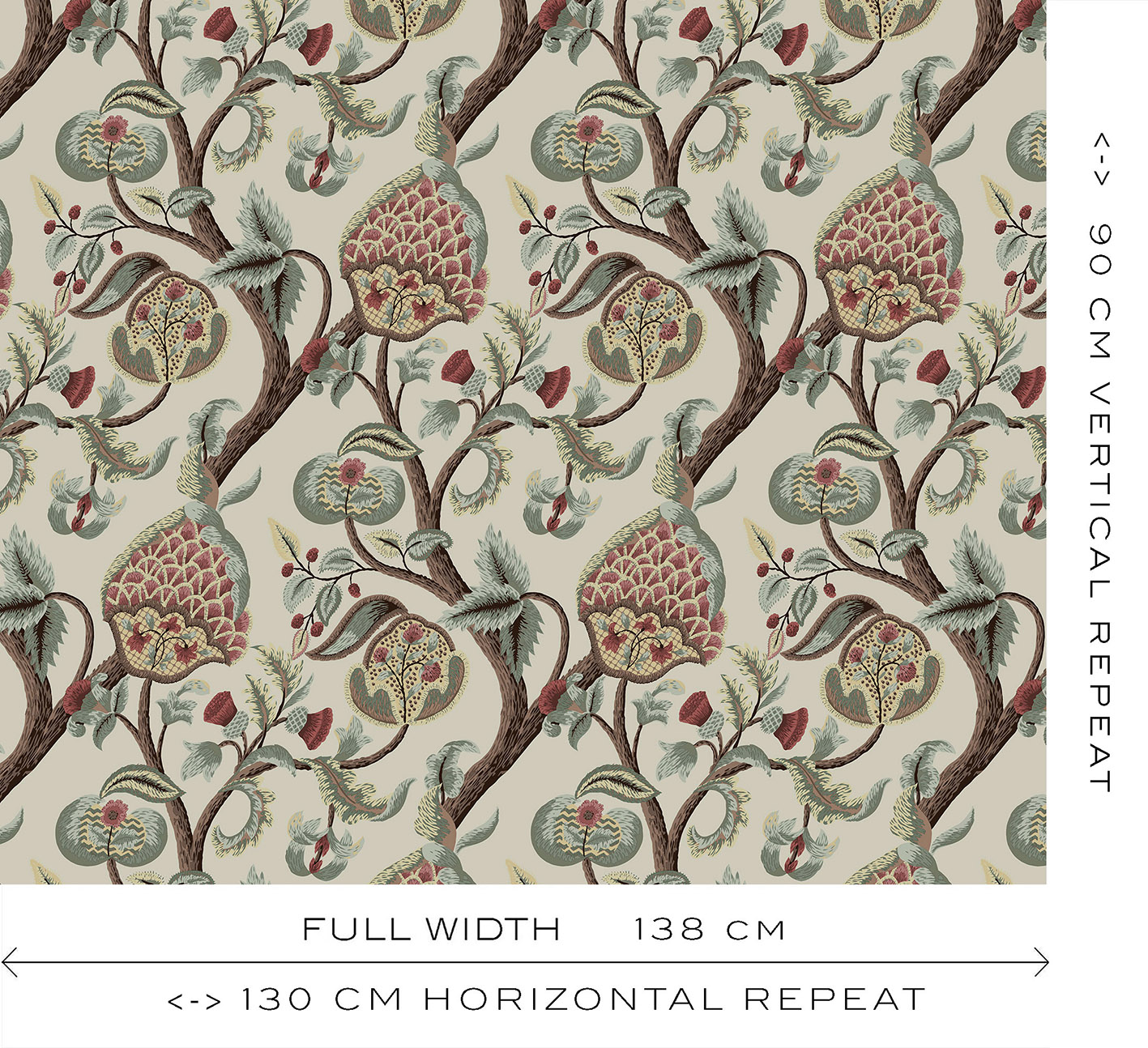 GDT-5827-001 Tela Longford gaston y daniela fondo lino botanico algodon estampado tapiceria cortinas decoracion ancho