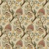 GDT-5827-002 Tela Longford gaston y daniela oro burdeos botanico algodon estampado tapiceria cortinas decoracion
