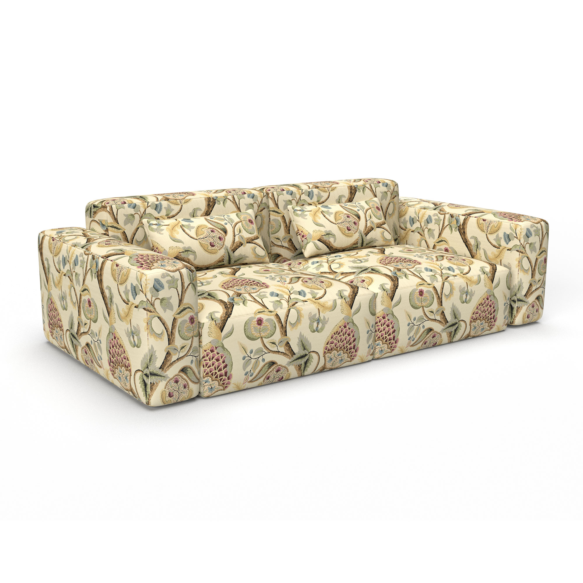 GDT-5827-002 Tela Longford gaston y daniela oro botanico algodon estampado tapiceria cortinas decoracion sofa