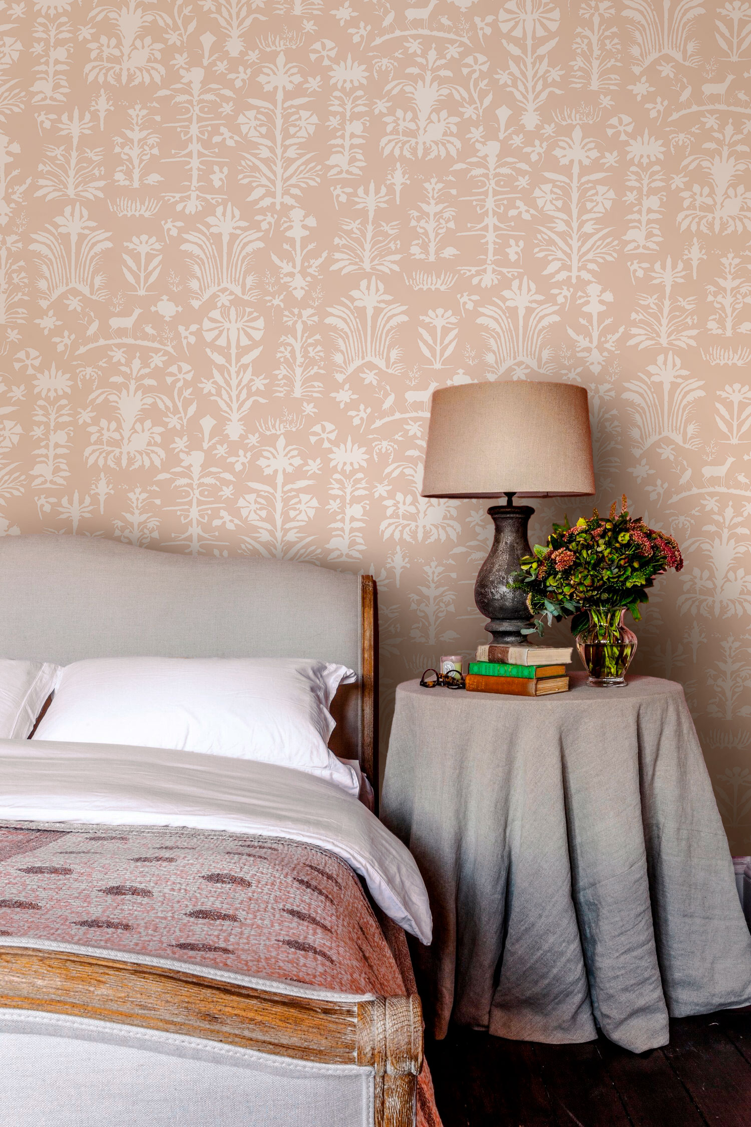 Papel pintado Salinas rosa Lorenzo Castillo Gastón y Daniela botánico decoración casa