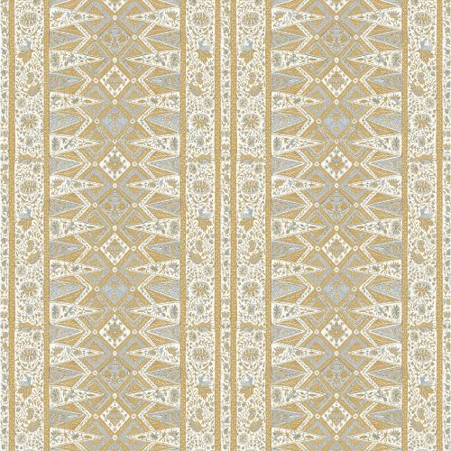 LCT-1190-001 Tela Nirvana Mostaza de Gaston y Daniela. Coleccion de Lorenzo Castillo. Diseño etnico sofisticado para tapiceria y cortinas. Decoracion de interiores