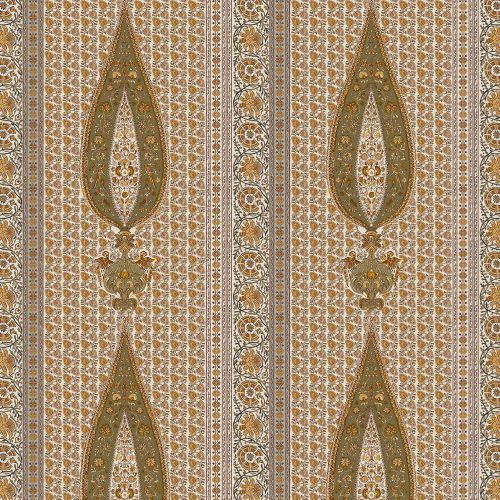 LCT-1191-001 Tela Indira Verde de Gaston y Daniela. Coleccion de Lorenzo Castillo. Diseño etnico sofisticado para tapiceria y cortinas. Decoracion de interiores
